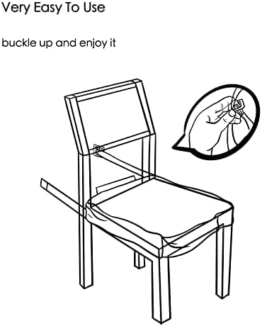 4 אריזות כיסויים לכיסא כסא אוכל מפלסטיק/כיסויי החלקה עם רצועת חגורה מתכווננת לכיסא סטנדרטי 18''X17 ''