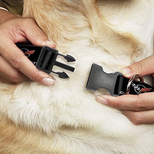 כלב צווארון פלסטיק קליפ קורבט ג5 לוגו שחור אפור לבן אדום חוזר 9 כדי 15 סנטימטרים 0.5 אינץ רחב