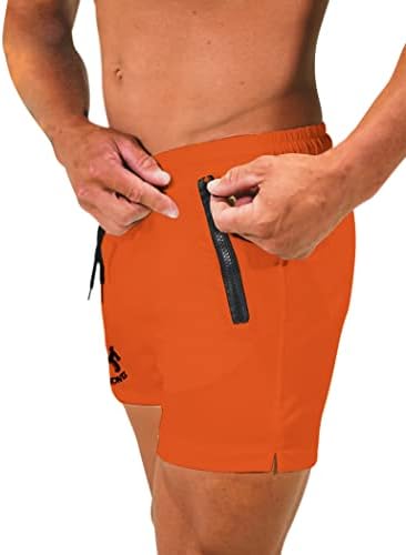 מכנסי חדר כושר Maikanong Mens מכנסי כושר פיתוח גוף אימונים חיצוניים מכנסיים קצרים באימון יבש עם כיסי רוכסן