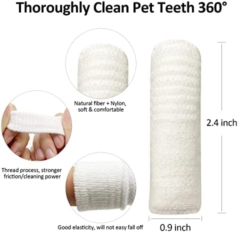 כלב מברשת שיניים חתול מברשת שיניים אצבעות מברשות שיניים עבור כלב חתול 8 חבילה כלב שן צחצוח ערכת שיניים ניקוי,
