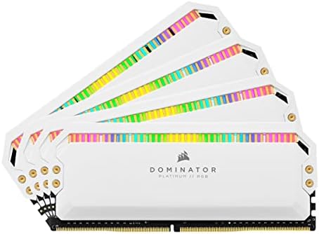 Corsair Dominator Platinum RGB 32GB DDR4 3200MHz C16 זיכרון שולחן עבודה לבן לבן
