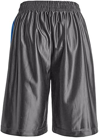 FACISISU 4 חבילות גברים מכנסי כדורסל קצרים אתלטי מהיר כושר יבש יבש מכנסיים קצרים משקל קל עם כיס