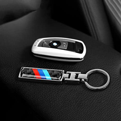 Hengyuehang אוניברסלי מכונית שרשרת מפתח מפתחות מפתחות סיבי פחמן מחזיק מפתח תואם ל- BMW F30 E90 E46 F10 F20 G20