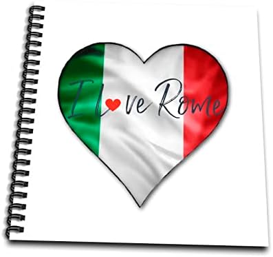 דגל איטלקי 3 דרוז בצורת לב עם טקסט בפנים - ספרי רישום