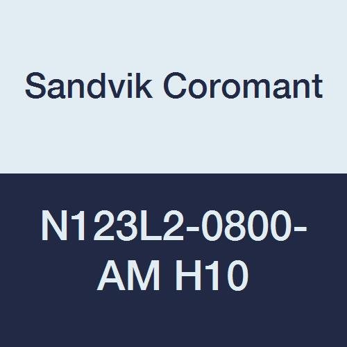 Sandvik Coromant Corocut 2-Edge Carbide Profiling Enter, כיתה H10, לא מצופה, 2 קצוות חיתוך, N123J2-0600-AM, 0.1181 רדיוס