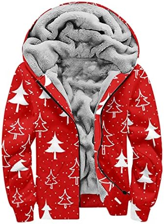 מעיל סתיו של ADSSDQ Mens, פלוס ז'קט בגודל גברים חוף מזדמן מעילי חג ארוכי שרוולים ארוכים רוכסן חמים גרפיקה עבה.
