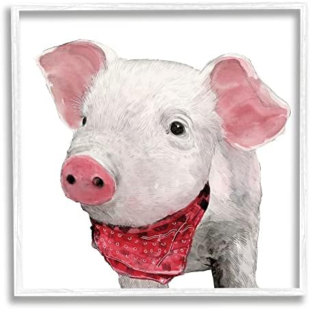 תעשיות סטופל חזיר חווה כפרי פשוט לובש בנדנה אדומה, עיצוב על ידי סולם לבן