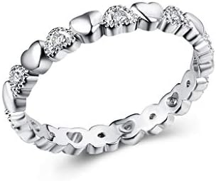 טבעת נישואין לנשים אופנה יצירתית וידוי מדהים הבטחה טבעת עגול עגול יהלומים מדומים טבעות תכשיטים טבעות זוגיות