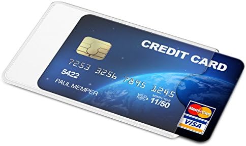 KWMobile 10 חלקים שרוולי כרטיסי אשראי - מחזיקי תעודת זהות שקופים