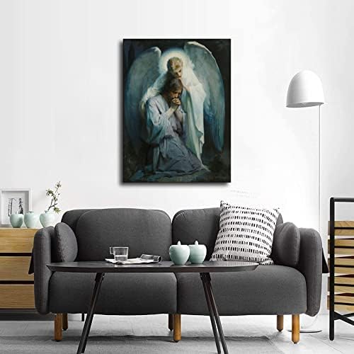 ישוע המשיח ייסורים בגינה מלאך המנחם את ישו לפני מעצרו בגן של גטסמנה קיר קיר קיר אמנות הדפס תמונה פוסטר מודרנית עיצוב