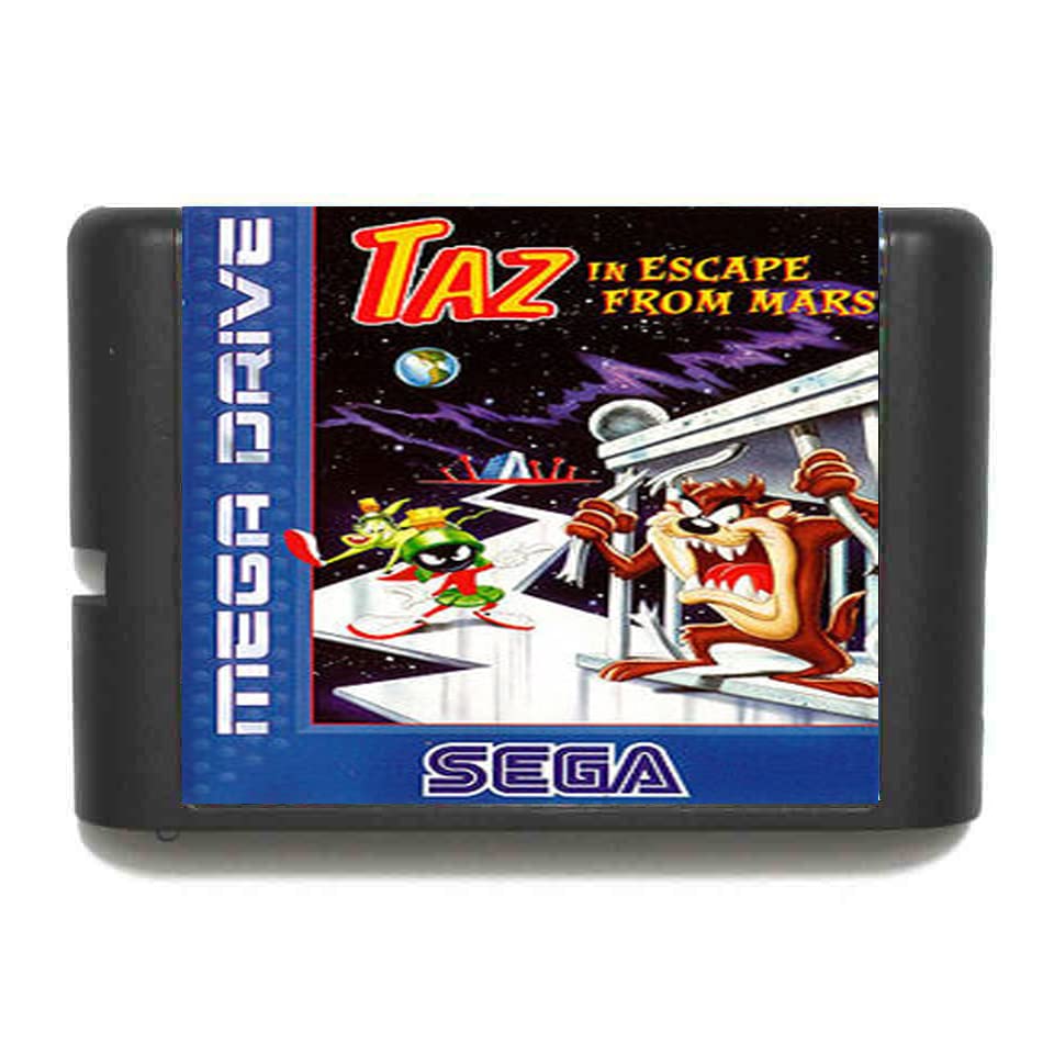 טאז בבריחה ממאדים 16 סיביות קלף משחק MD עבור Sega Mega Drive עבור Genesis-JP-Shell