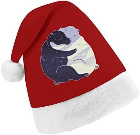 יום ולילה יניאנג דובי קטיפה חג המולד כובע שובב ונחמד סנטה כובעי עם קטיפה ברים ונוחות אוניית חג המולד קישוט