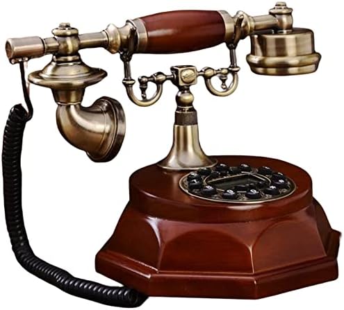 Gayouny אירופאי טלפון קבוע אמריקאי רטרו משרד ביתי עץ מוצק מגע טלפון קווי קווי