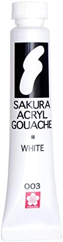 Sakura Craypas Agw-SP003 gouache אקרילי, לבן, 5 חתיכות