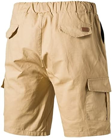 מכנסי מטען לגברים, מכנסי מטען מזדמנים של גברים מכנסיים קצרים אופנה מזדמנים בצבע מוצק מכנסיים קצרים בכיס