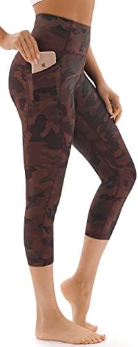 מכנסי יוגה של אפטנה לנשים חותלות קאפרי במותניים גבוה
