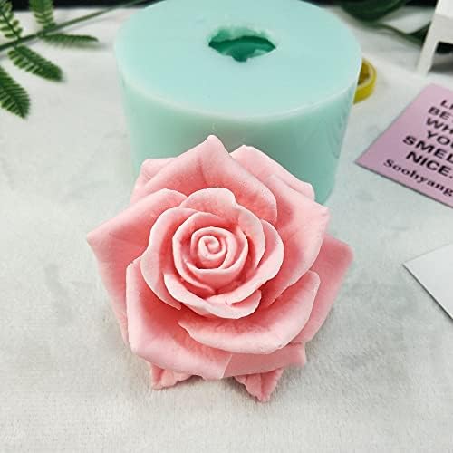 Greatmold 3D פריחה ורד סבון סבון עובש נרות עובש אפוקסי שרף פרח מלאכה תבניות סיליקון פרח ורד יפה שעווה שעווה עוגת