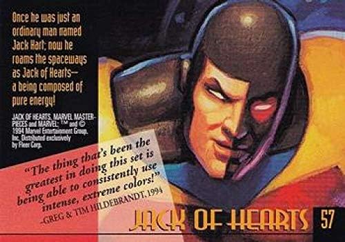 1994 Fleer Marvel יצירות מופת של Hildebrandt האחים Nonsport 57 Jack of Hearts כרטיס מסחר בגודל סטנדרטי רשמי מחברת
