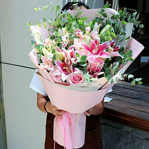 Zjhyxyh 20 pcs/הרבה עטיפת פרחים מרובעת נייר נייר מתנות פרחוניות אריזה מלאכת DIY אטום מים