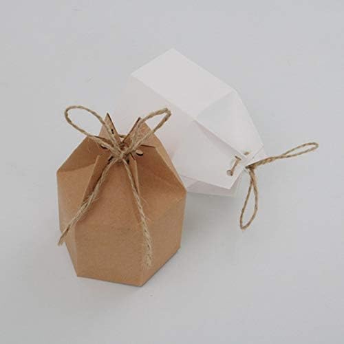 קופסות מתנה פנס משושה קראפט נייר חבילה תיבת עם חוט סוכריות שוקולד מתנת שוקולד אריזת תיבת נייר שקיות עבור מתנות