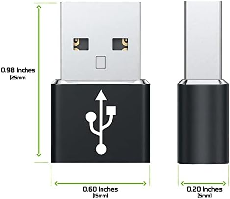 USB-C נקבה ל- USB מתאם מהיר זכר התואם ל- LG V35 שלך למטען, סנכרון, מכשירי OTG כמו מקלדת, עכבר, רוכסן, GAMEPAD, PD