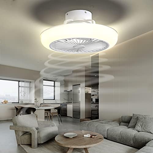 מאוורר תקרה עם אורות תאורה מאוורר LED LED אור מתכווננת מהירות רוח מרחוק שלט רחוק לעומק 3 קבצים נברשת מאוורר מודרני 22 אינץ
