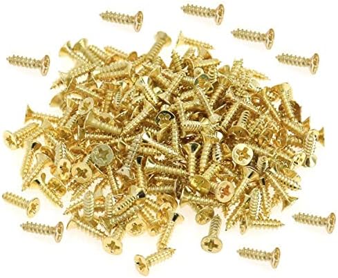 XMHF 50 PCS ציר מיני לתיבת תכשיטים מעץ קופסה קטנה קישוט ארון, ארון חומרת חומרה צירי זהב טון זהב