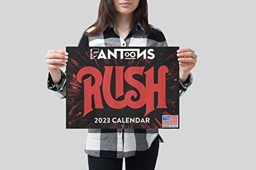 Fantoons Fan Art Art Rush Band Calendar 2023 יומנים תלויים קיר חודשי אלבום מוסיקה רשמי אלבום קלאסי רוק מתכנן