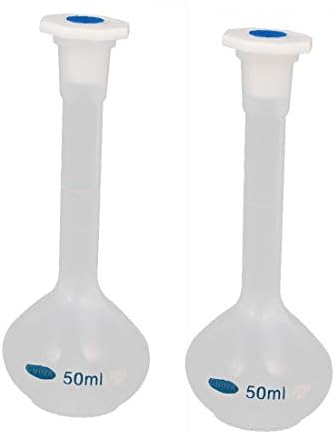 חדש לון0167 2 יחידות 50 מ ל צוואר ארוך ברור פלסטיק נפחית מדידת בקבוק חסין חום למעבדה (2 רח '50 מ ל לנג' ה האלס