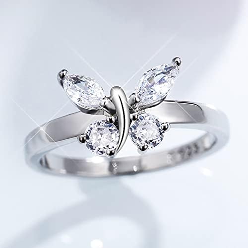2023 פרפר נשים זירקוניה טבעת יהלום טבעת נישואין טבעת דרקון מתכווננת