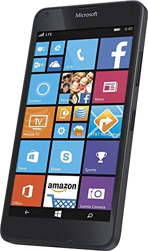 Lumia 640 4G LTE Smartphone, 6764A עם גופון תאי זיכרון של 8 ג'יגה -בייט - שחור - תואם למיקרוסופט נוקיה 8.1 טלפונים - מנשא נעול