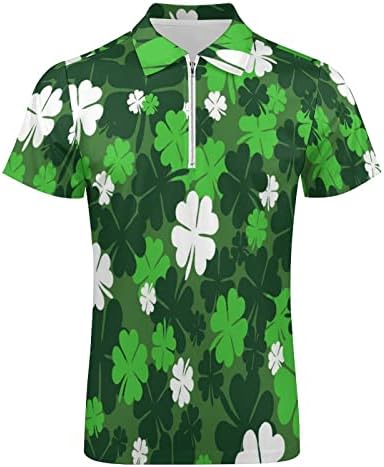 חולצות גולף מצחיקות לגברים חולצת גולף של יום פטריק סנט פטריק ירוק חוף הקיץ החוף הקיץ, חולצות פולו גולף