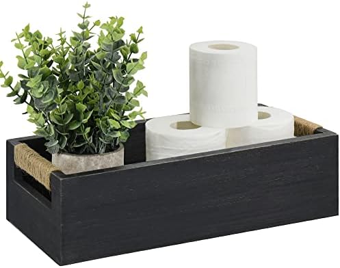 עיצוב חדר אמבטיה תיבת נייר טואלט מחזיק עץ טנק קופסות נייר אחסון סל עם מלאכותי פרח אמבטיה מטבח שולחן דלפק מצחיק