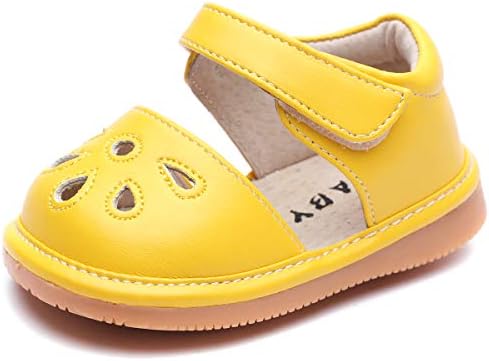 בנות פעוטות בנות נעליים חורקות אגרוף פרח תינוקות מרי ג'יין דירות סנדלים