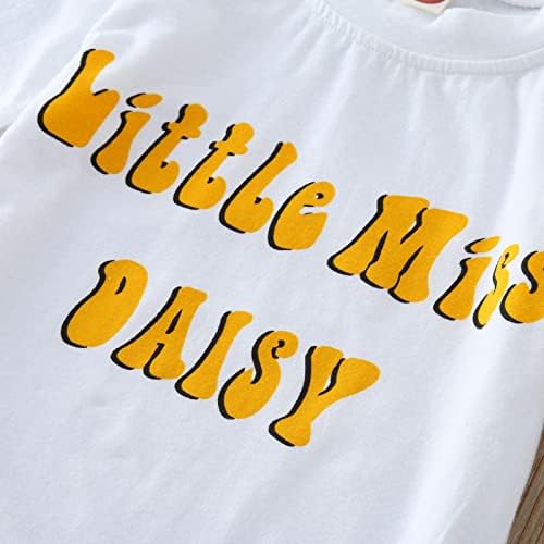XBGQASU פעוט ילדים בגדי בנות בנות קיץ שרוול קצר מכתב חולצה חולצה חמניות תינוק ברוך הבא הביתה