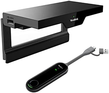 Yealink Roomcast משדר HDMI Wireless Wireless ומקלט 4K, מקסימום 4 מסכים יציקה מערכת מצגת אלחוטית, מצוידת WPP30 Plug & Play שיתוף