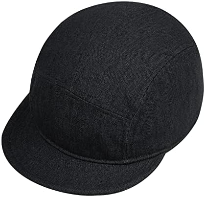 Clakllie רך שוליים קצרים כובע בייסבול ג'ינס משאית כובע פרופיל נמוך אבא כובעים 5 פאנל שטר שטוח שטר סנאפבק כובע שופט כובעים