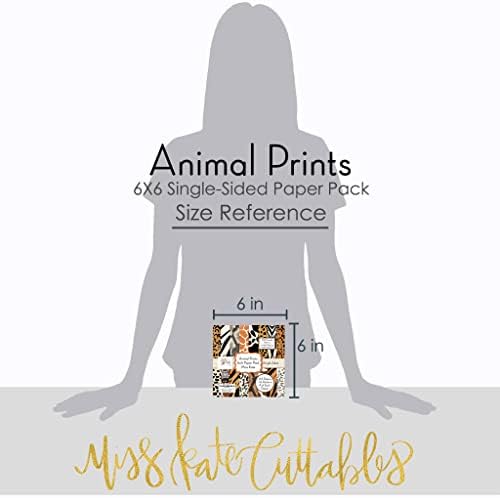 חבילת נייר דפוס 6x6 - הדפסים של בעלי חיים - לקולקציה של גן החיות של גן החיות המומחיות המומחיות בנייר חד צדדי 6 x6