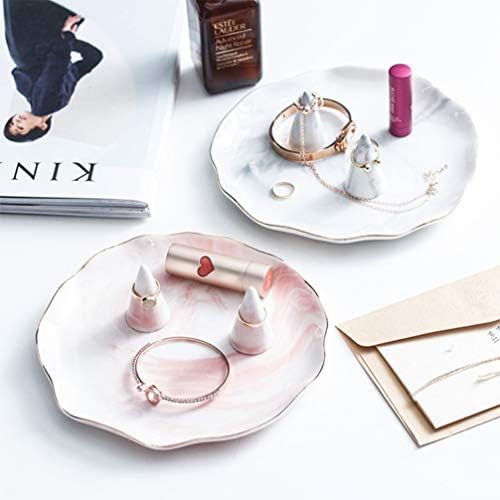 קבילוק טבעות כן תצוגת 3 יחידות קונוס צורת קרמיקה אופנה טבעת מחזיקי תכשיט עומד תכשיטי מארגני תצוגת מדפי עבור בנות נשים