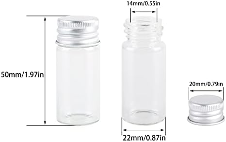 מקסמאו 100 10 מיליליטר בקבוקונים קטנים מיני זעיר זכוכית בקבוקי ברור ריק צנצנות עם אלומיניום למעלה בורג מכסים