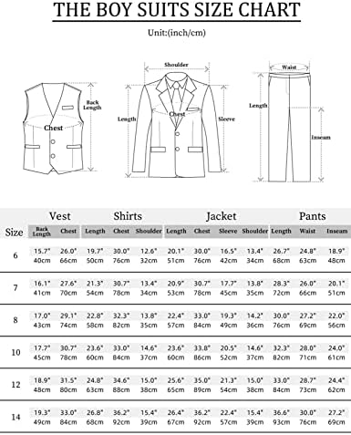 עיצוב בנים 7 חלקים חליפה רשמית נושא טבעת תלבושת עם חולצה שמלה, מעיל, אפוד, מכנסיים, עניבה, עניבת פרפר וכיס מרובע