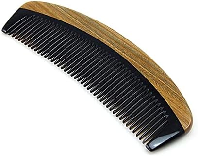 עץ קרן קניד בשילוב עם עיסוי שיער ישר שן ישר מסרק שיער סטטי טיפולי חלק 1 pcs