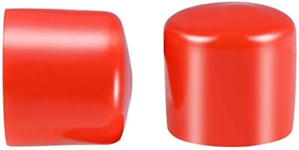 בורג חוט הגנת שרוול גומי עגול צינור בורג כובע כיסוי ידידותי לסביבה אדום 35 ממ מזהה 20 יחידות