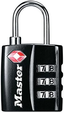 Master Lock 4680DBLK TSA מקובל הגדר מנעול שילוב משלך, שחור, 4 חבילות