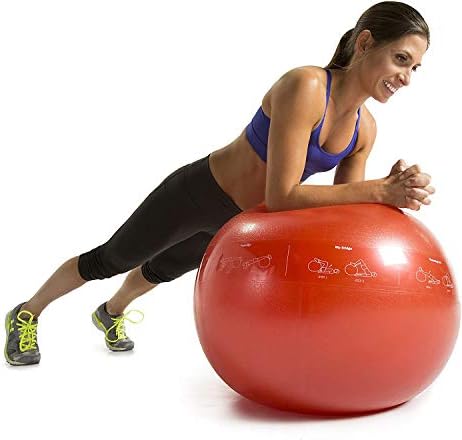 כדור יציבות גופיט סביר - כדור אימונים מודפס ליוגה, אימון, איזון - 65 סמ אדום