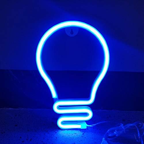 נורה שלטי ניאון LED לילה תכלת תלה תלייה אורות ניאון USB טעינה/סוללה המופעלת על אורות קיר ניאון אורות דקורטיביים