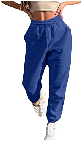 מכנסי טרנינג נשים עם כיסים רופפים מכנסי מסלול ישרים תחתונים עם כיסים עם רצים מותניים גדולים עם מותניים גבוהים