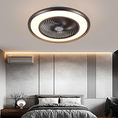 מאוורר חדר שינה של קוטז עם תאורת תקרה ותאורת מאוורר אילם שלט רחוק 3 מהירויות הובלו אור מעריץ לעומק תאורה 72 וו