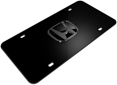 הונדה פרל סמל שחור לוגו לוחית רישוי קדמית מסגרת שחור נירוסטה