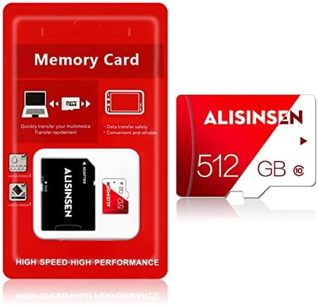 512 ג 'יגה-בייט מיקרו כרטיס זיכרון + מתאם כרטיס זיכרון 512 ג' יגה-בייט כרטיס זיכרון מיקרו במהירות גבוהה לטלפונים